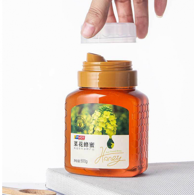 500 جرام 700 جرام زجاجات مشروبات بلاستيكية عسل قابلة لإعادة الاستخدام برطمانات بلاستيكية قابلة للعصر 5