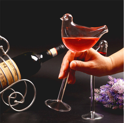 Unique Transparent Bird Shape Juice Beverage Cocktail Glass Bottle 201-300ml For Bar Store