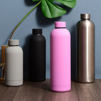 Travel Stainless Steel Double Wall Insulated Vacuum Bottle With Cap Water Bottles