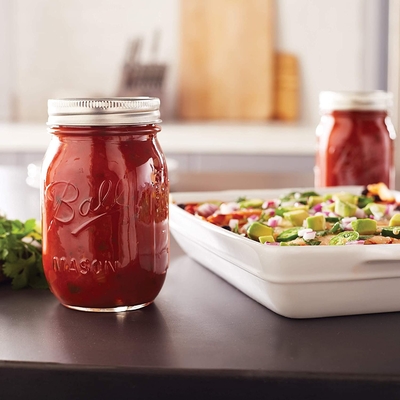 Thickened 16 Oz Wide Mouth Canning Jars Multicolour Heat Insulated