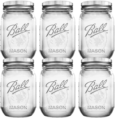 Thickened 16 Oz Wide Mouth Canning Jars Multicolour Heat Insulated