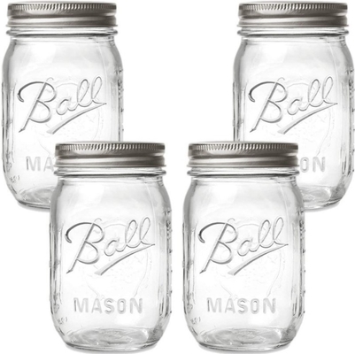Thickened 16 Oz Wide Mouth Canning Jars Multicolour Heat Insulated