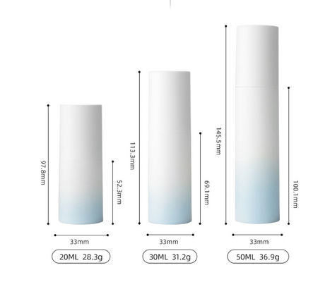 Frosted Airless Lotion Spray Plastic Cosmetic Containers Gradient 50g 3.3*14.5cm