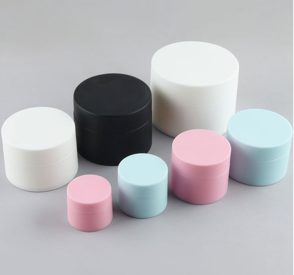 PP Cream Plastic Cosmetic Containers 4 Oz Double Wall Jars 7.4*5.1cm