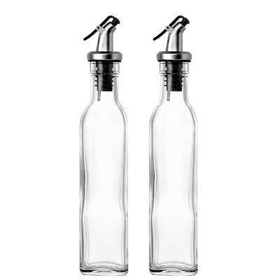 350ml 500ml Thickened Crystal Glass Bottles Olive Oil And Vinegar Dispenser Set