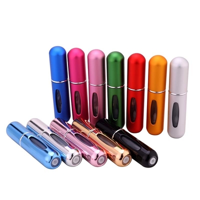 Perfume Atomizer Spray Aluminum Cosmetic Bottles 80*16.5mm Reusable 5ml 8ml