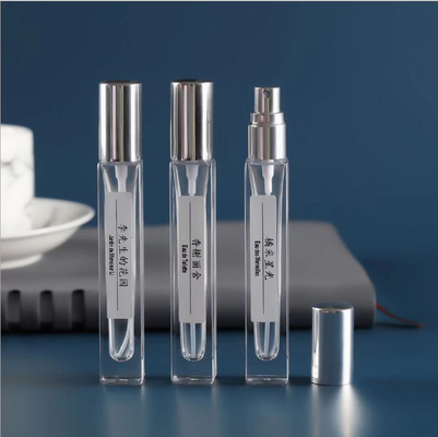 18*106mm Glass Cosmetic Containers 10ml Spray Perfume Bottles TUV Lightweight