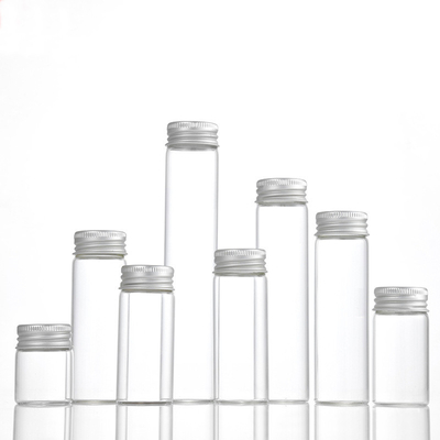 Mini Wishing Crystal Glass Bottles Cylindrical 30ml To 150ml With Screw Cap