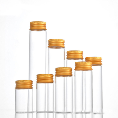Mini Wishing Crystal Glass Bottles Cylindrical 30ml To 150ml With Screw Cap