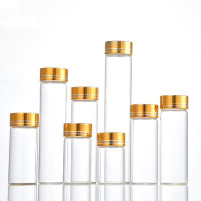 Mini Wishing Crystal Glass Bottles Cylindrical 30ml To 150ml With Screw Cap