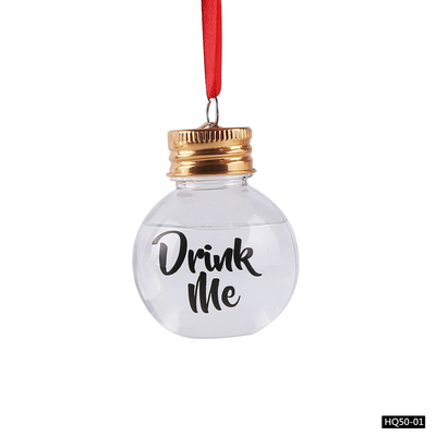 ODM Decorative  Plastic Beverage Bottles 1.7oz Ball Shaped Plastic Bottles