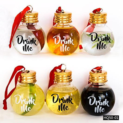 ODM Decorative  Plastic Beverage Bottles 1.7oz Ball Shaped Plastic Bottles