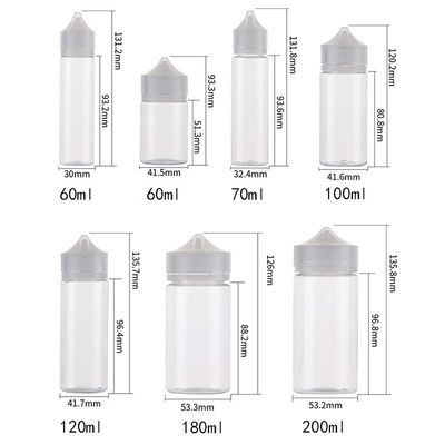 Cigarette Oil Dropper Plastic Cosmetic Containers 50ml 60ml