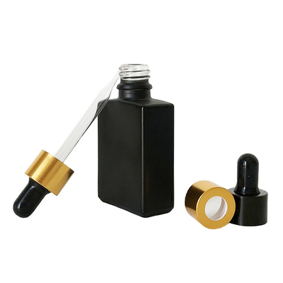 Frosted Rectangle Square Glass Dropper Bottle Liquid Matte Small Tasteless 30ml