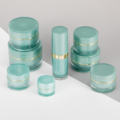 Luxury Acrylic Skincare Double Wall Face Cream Empty Plastic Jars With Lids