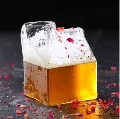 Good price 350 مللي وعاء قهوة خاص زجاجة حليب بوكس ​​شفافة لشريط زجاجة كوكتيل الزجاج الانترنت