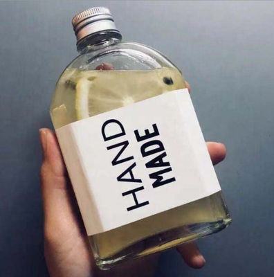 Good price Beverag Juice زجاجة مياه زجاجية مسطحة 12.3 أونصة 17.7 * 8.6 سم الانترنت