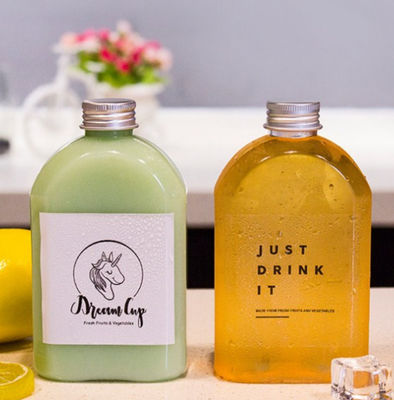 Good price زجاجة ماء شفافة مسطحة مستطيلة المشروب البارد 50 مل إلى 500 مل PETG الانترنت