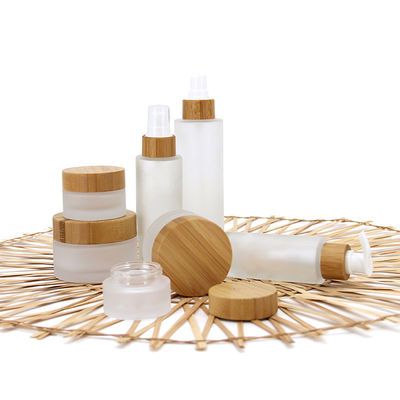 Good price عبوات مستحضرات التجميل الزجاجية عبوات مستحضرات التجميل المصنوعة من الخيزران الانترنت
