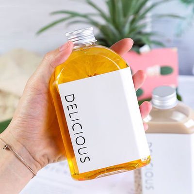 Good price 350 مل عصير بلاستيك زجاجات المشروبات المتاح المذاق عديم الرائحة شكل مسطح الانترنت