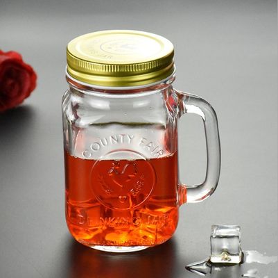 Good price زجاجات تخزين الزجاج ISO14001 Crackproof Country Fair Mason Jar Mugs 5.25in الانترنت