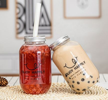 Good price 330 مل 650 مل زجاجات بلاستيكية قابلة للتحلل البيولوجي PLA PET Bubble Tea Juice U على شكل الانترنت